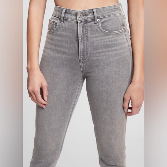 GAP Sky High Rise Vintage Slim Jeans With Washwell in Sky Grey NWT - Picture 3 of 4
